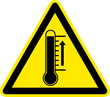 Warnschild Warnzeichen Hohe Temperaturen Hitze
