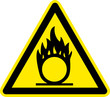 Warnschild Warnzeichen Brandfördernde Stoffe