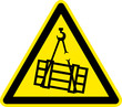 Warnschild Warnzeichen Schwebende Last Verletzungsgefahr