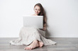 Attractive Female Using Laptop
