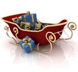 Christmas Santa sledge with gifts