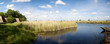 Panorama of lodge facing the river Panorama of lodge facing the river