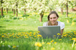 Yong woman with notebook computer