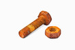 Rusty bolt and nut