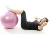 Photo: woman exercising core training fitness ball woman exercising core training fitness ball