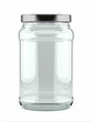 Empty Glass Jar over white background