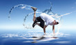 Street dancer in a white shirt Street dancer in a white shirt