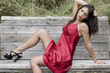 red dress