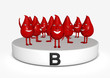 Blutmännchen mit Blutgruppe B