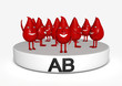 Blutmännchen mit Blutgruppe AB