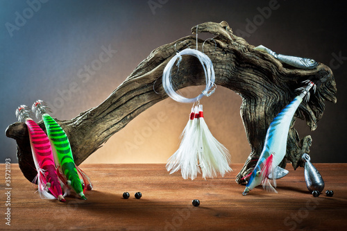 Photo: equipment from fisherman with fly fishing equipment from fisherman with fly fishing