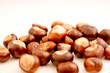 chestnuts on white background