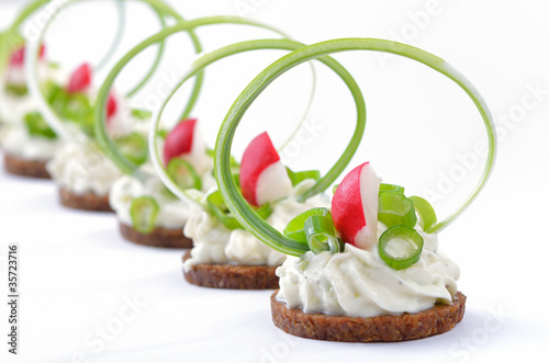 Foto: Frischkäsehäppchen mit Lauch Frischkäsehäppchen mit Lauch