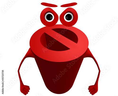 Illustration: Verbot - Zeichen mit bösen Augen Verbot - Zeichen mit bösen Augen