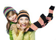 Foto: Beautiful Surprised Girls over white Beautiful Surprised Girls over white