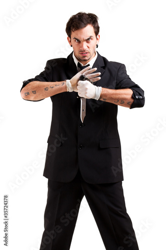 Photo: Mann mit Messer Mann mit Messer