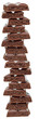 Aerated black chocolate
