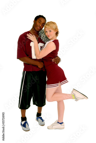 Photo: Football Player and Cheerleader Couple Football Player and Cheerleader Couple
