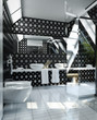 Bathroom in silver-black (focus)