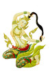 Beautiful angel on calico needlework Beautiful angel on calico needlework