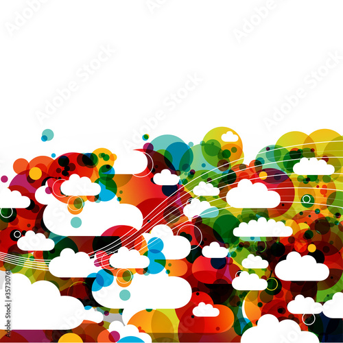 Vector: funky abstract clouds - creative illustration funky abstract clouds - creative illustration