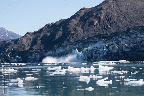 Photo: Columbia Glacier carving Columbia Glacier carving