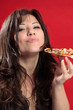 Mmmm woman enjoying pizza Mmmm woman enjoying pizza