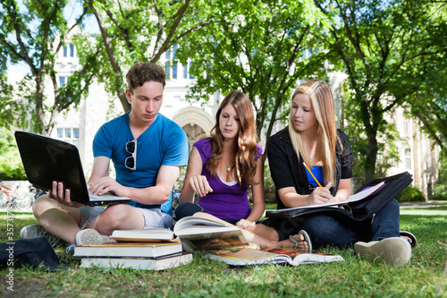 Photo: Group of students studying together Group of students studying together
