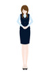 おじぎする女性