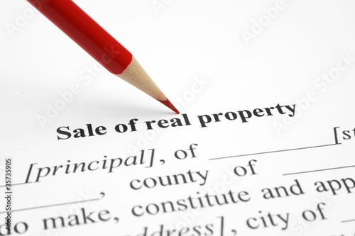 Photo: Sale of real property Sale of real property