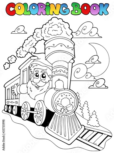Vector: Coloring book Christmas topic 4 Coloring book Christmas topic 4