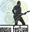 Vector: Sketch of Man playing electric guitar. Vector Sketch of Man playing electric guitar. Vector
