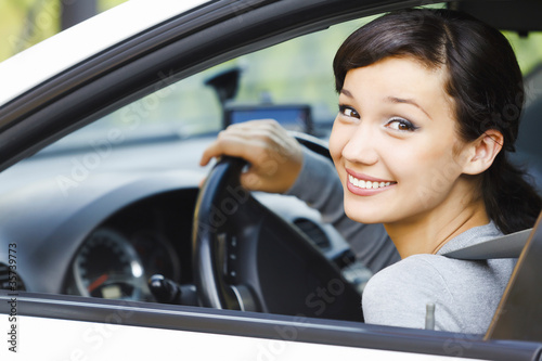 Photo: Smiling female driver Smiling female driver