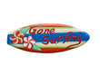 Gone Surfing sign