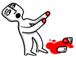mutilated man with the cut hands