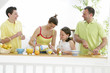 Petit déjeuner familial