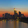 Frankfurt Skyline and Financial District after Sunset Frankfurt Skyline and Financial District after Sunset