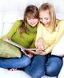 Teenage Girls reading fashion  Magazine