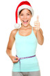 Christmas weight loss fitness concept