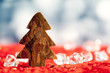 Christmas bark tree shape on ice cubes Christmas bark tree shape on ice cubes
