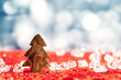 Christmas bark tree shape on ice cubes Christmas bark tree shape on ice cubes