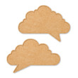 Recycle Paper speech bubble cloud shape