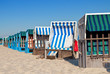 Strandkörbe in Reihe
