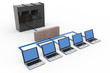 Computer network with server and firewall