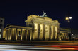 Brandenburg gate illuminated at night in Berlin Brandenburg gate illuminated at night in Berlin