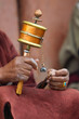 Prayer wheel in hand