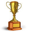 Gold trophy cup