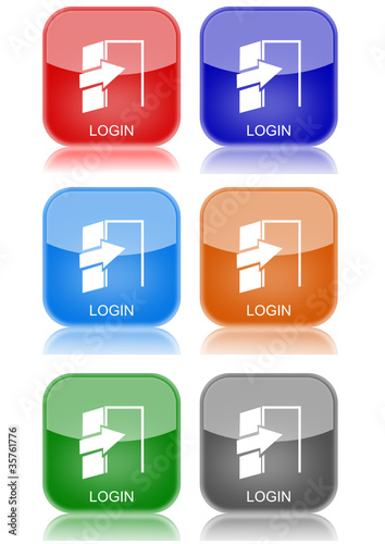 Vettoriale: Login "6 buttons of different colors" Login "6 buttons of different colors"
