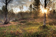Sonnenaufgang im Herbst in Schweden Sonnenaufgang im Herbst in Schweden
