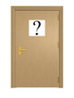 Secret door. Isolated on the white background Secret door. Isolated on the white background